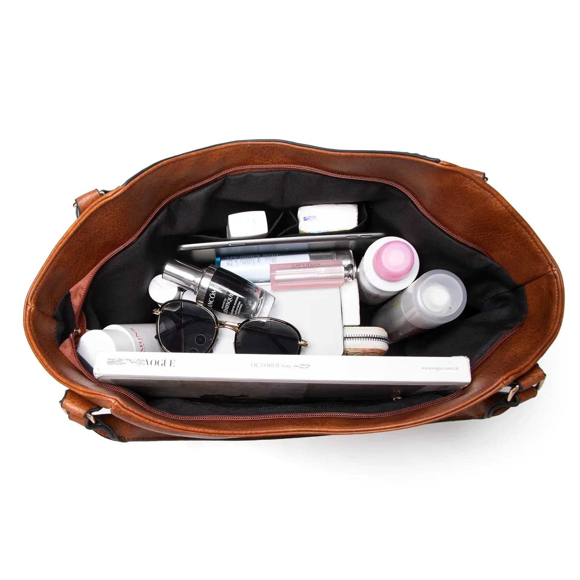 Rymlig tygväska med tofs för kvinnor 7