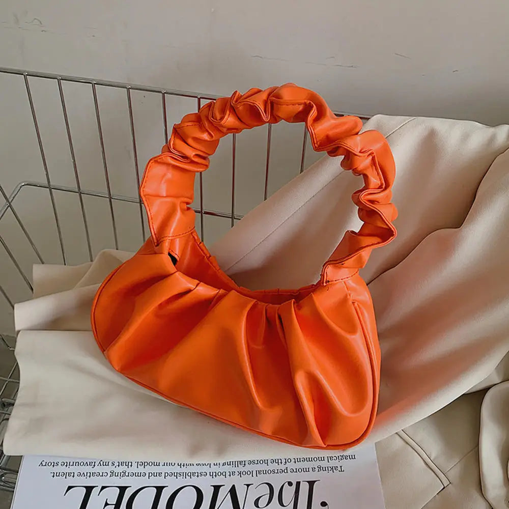 Variant image for Dam Elegant PU-Läder Axelväska med Veckad Design-8