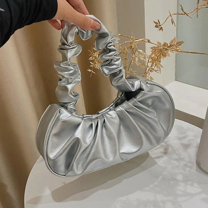 Variant image for Dam Elegant PU-Läder Axelväska med Veckad Design-5