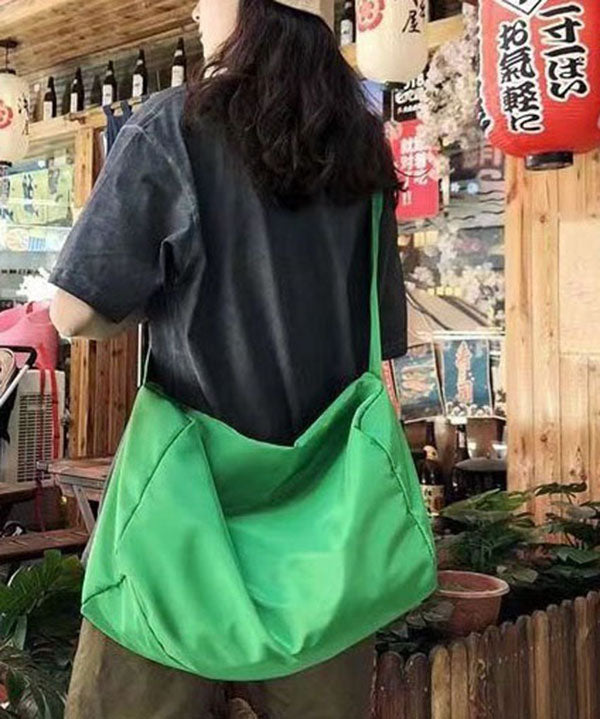 Unisex Stylish Nylon Messenger Bag with Zipper Closure