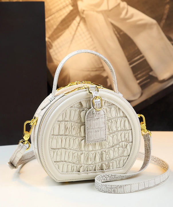 Dame Pen Fuskeskinn Crossbody Veske med Alligatormønster