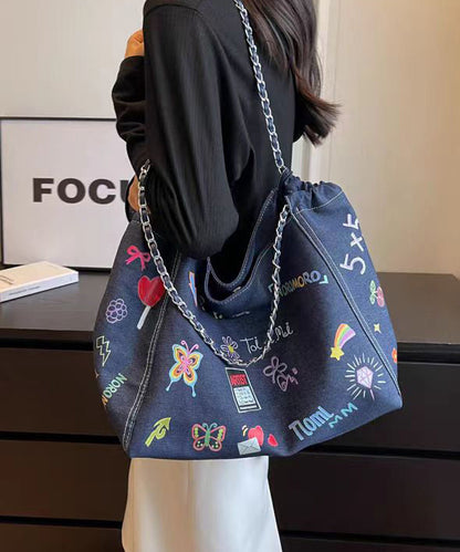 Variant image for Dam Trendig Denim Handväska med Stor Kapacitet-1