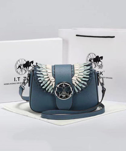 Dam Elegant Kalvläder Handväska med Justerbar Rem