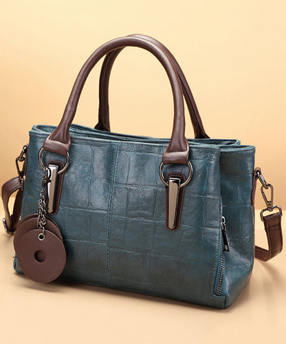 Dam Elegant Faux Läder Messenger Väska med Unik Patchwork Design