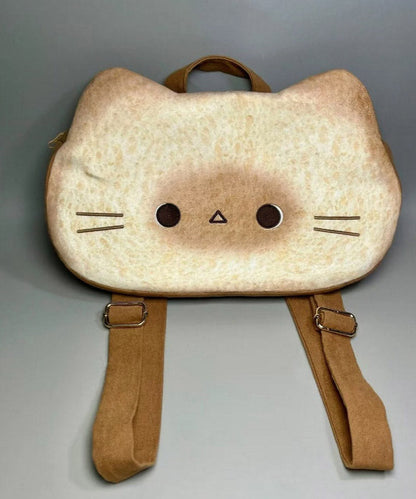 Dam Söt Faux Läder Ryggsäck med Tecknat Mönster och Inre Fickor