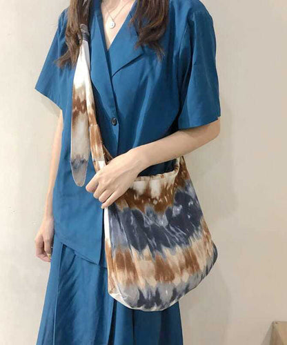 Unisex Stylish Canvas Messenger Bag with Unique Lacing