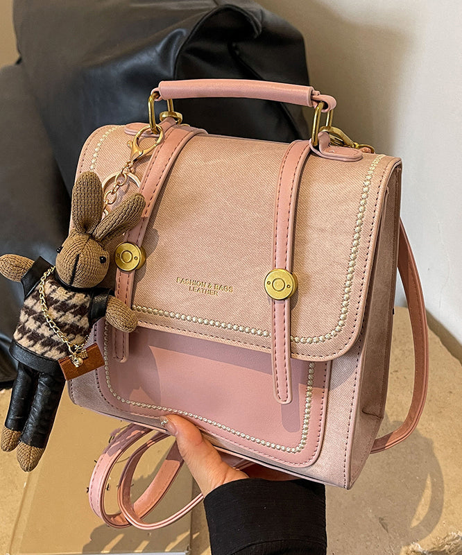 Dame Vintage Slitesterk Dukvev Messenger Veske med Lappteknikkdesign og Justerbar Skulderrem