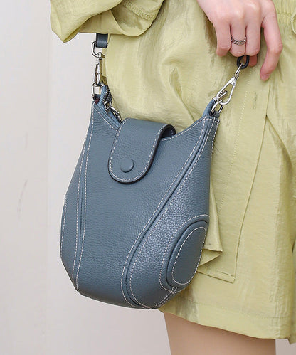 Kvinnor Elegant Kalvläder Messenger Väska med Justerbar Rem