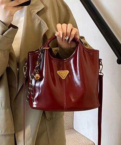 Kvinnors Mångsidig Faux Läder Messenger Väska med Lapptäcksmönster