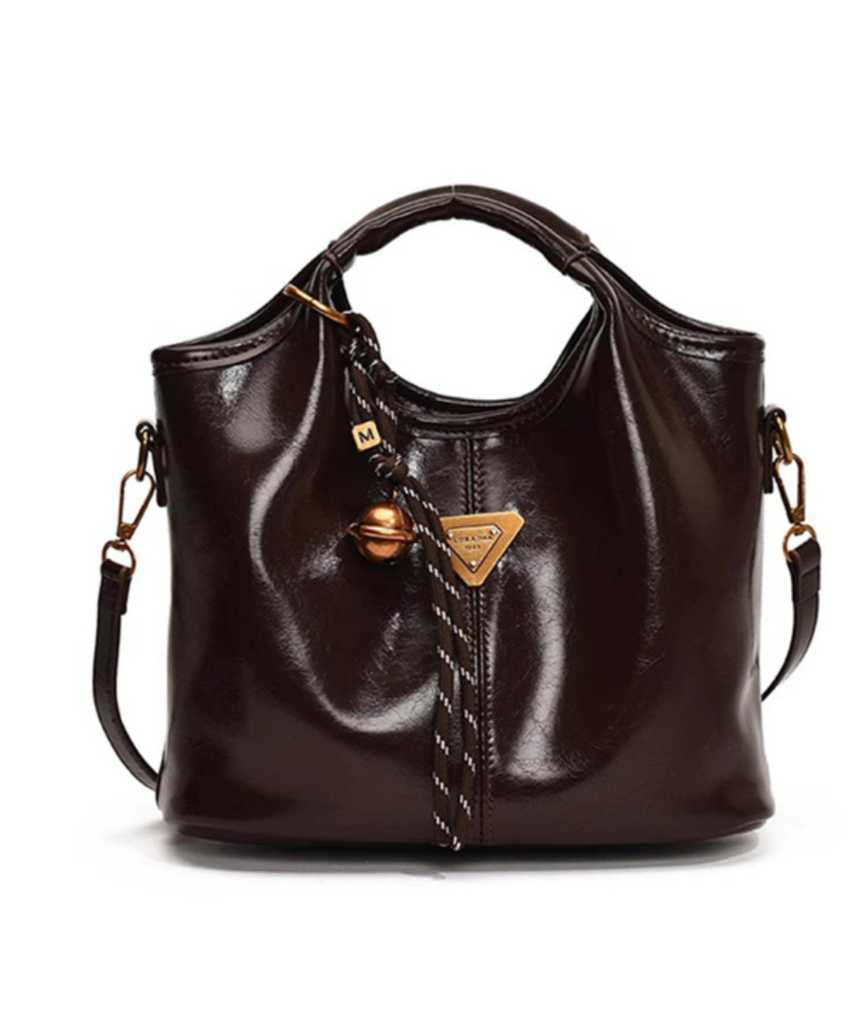 Kvinnors Mångsidig Faux Läder Messenger Väska med Lapptäcksmönster