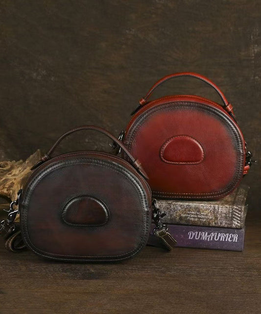 Handväska Dam Hållbar Kalvläder Messenger med Flera Fickor