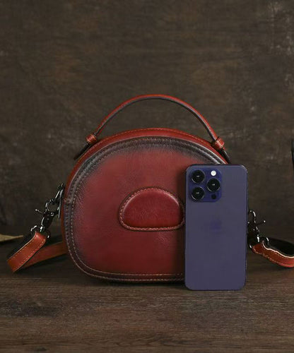 Handväska Dam Hållbar Kalvläder Messenger med Flera Fickor