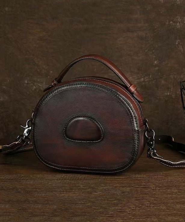 Handväska Dam Hållbar Kalvläder Messenger med Flera Fickor