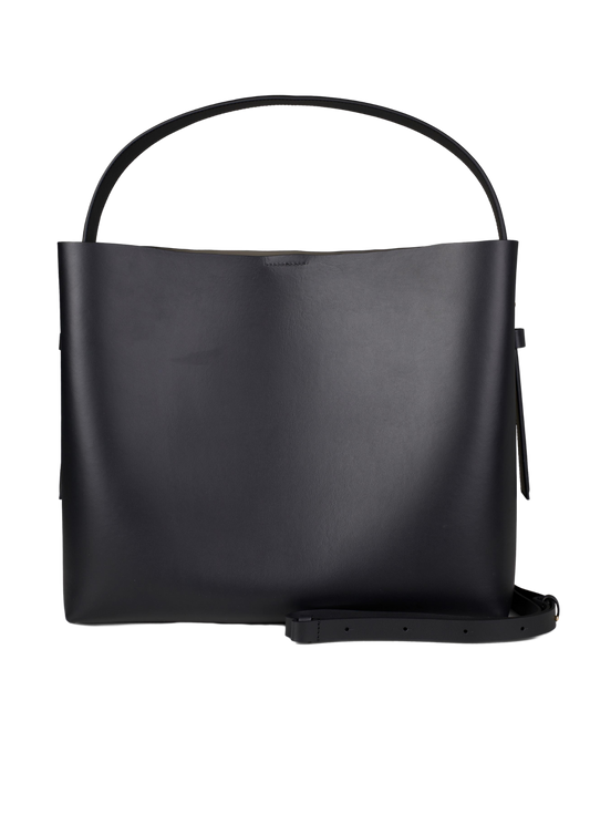 Kvinnors Modern Läderväska med Justerbar Axelrem och Inre Blixtlåsficka