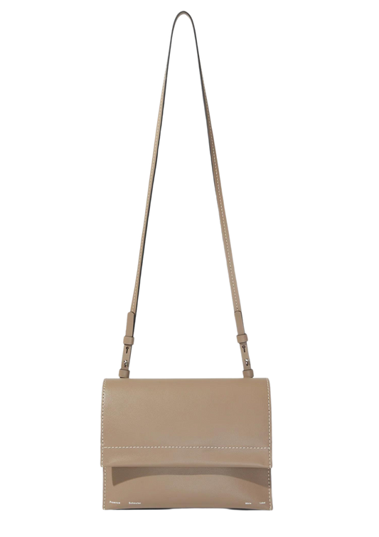 Dam Elegant Slät Läder Väska med Justerbar Axelrem och Tre Rum