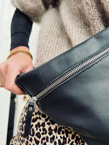 Unisex Stylish Soft Calfskin Bumbag with Adjustable Strap