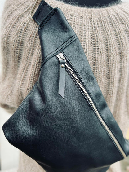 Unisex Stylish Soft Calfskin Bumbag with Adjustable Strap