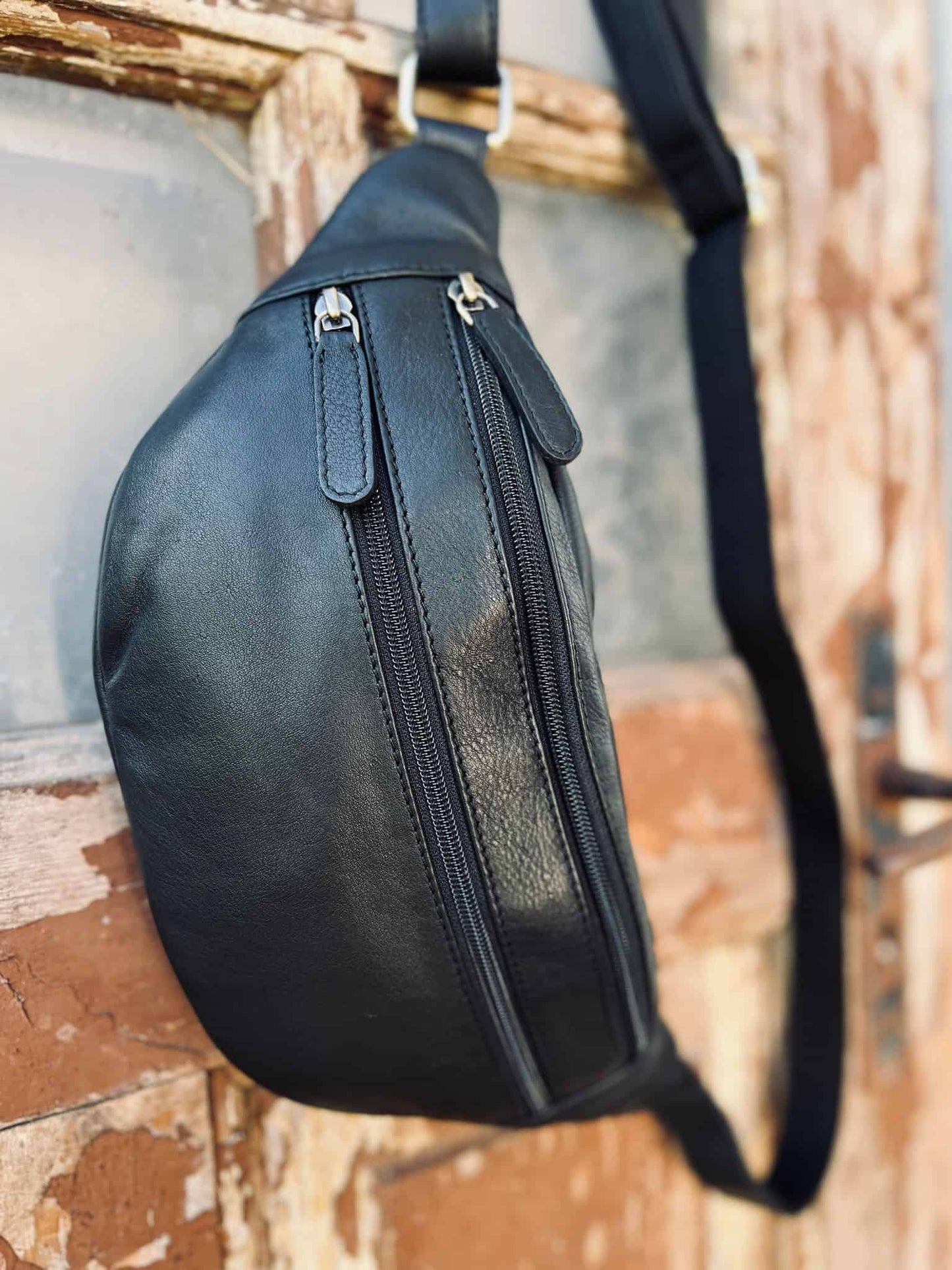 Unisex praktisk syntetisk midjeveske med justerbar rem