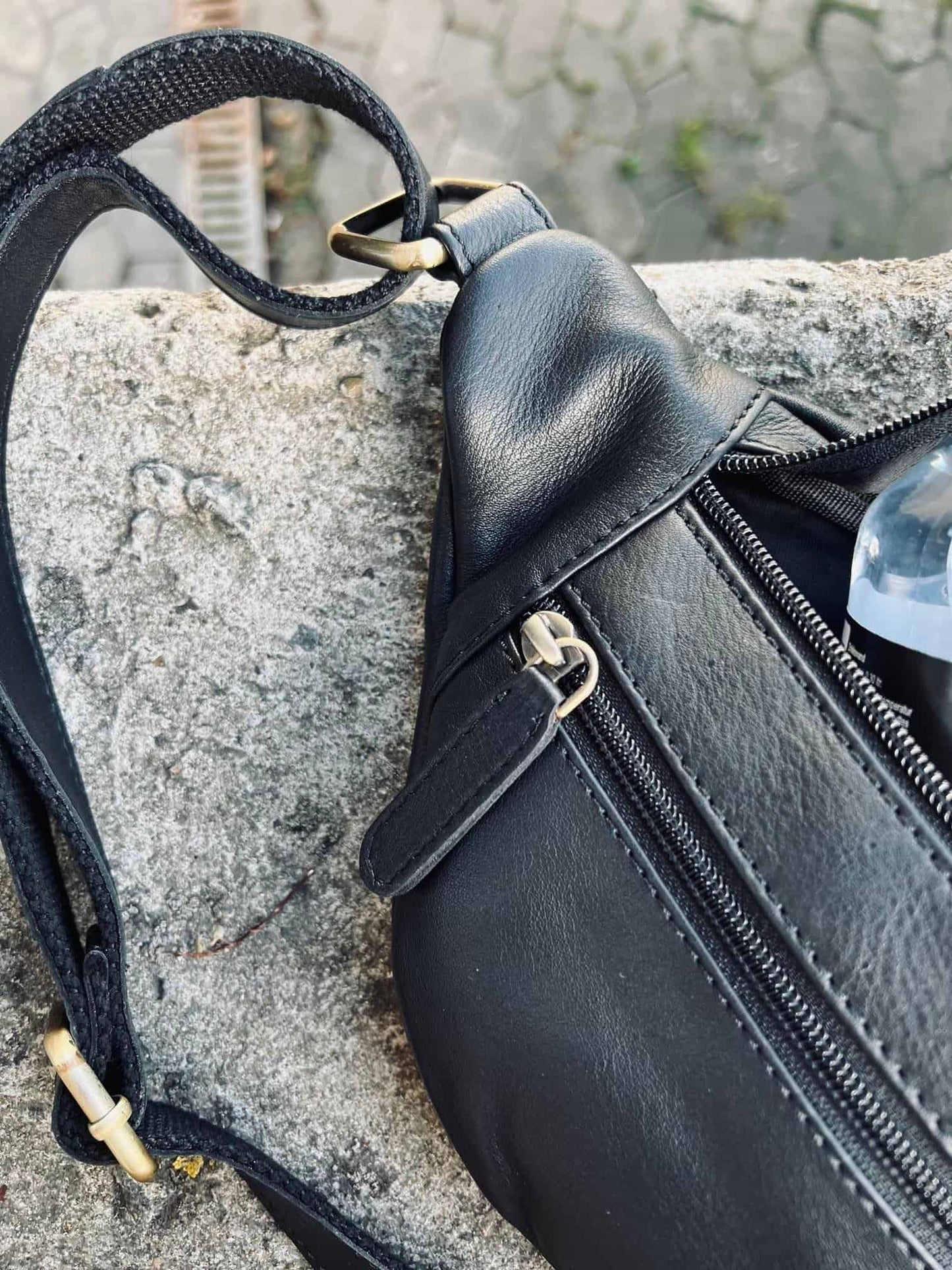 Unisex praktisk syntetisk midjeveske med justerbar rem