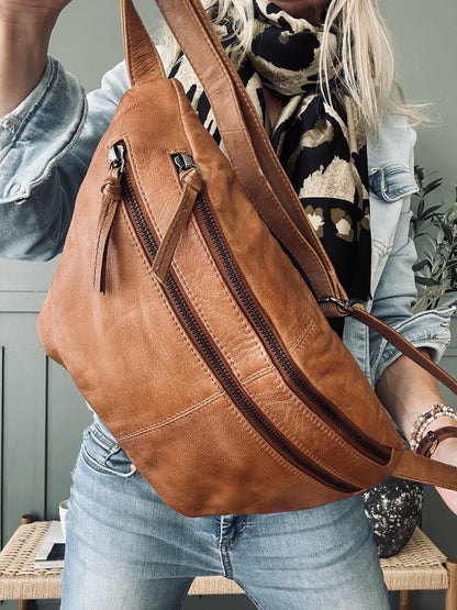 Unisex Cool Leather Bumbag with Adjustable Strap