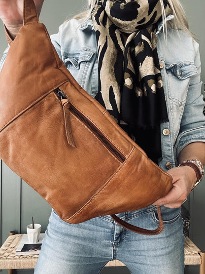 Unisex Cool Leather Bumbag with Adjustable Strap