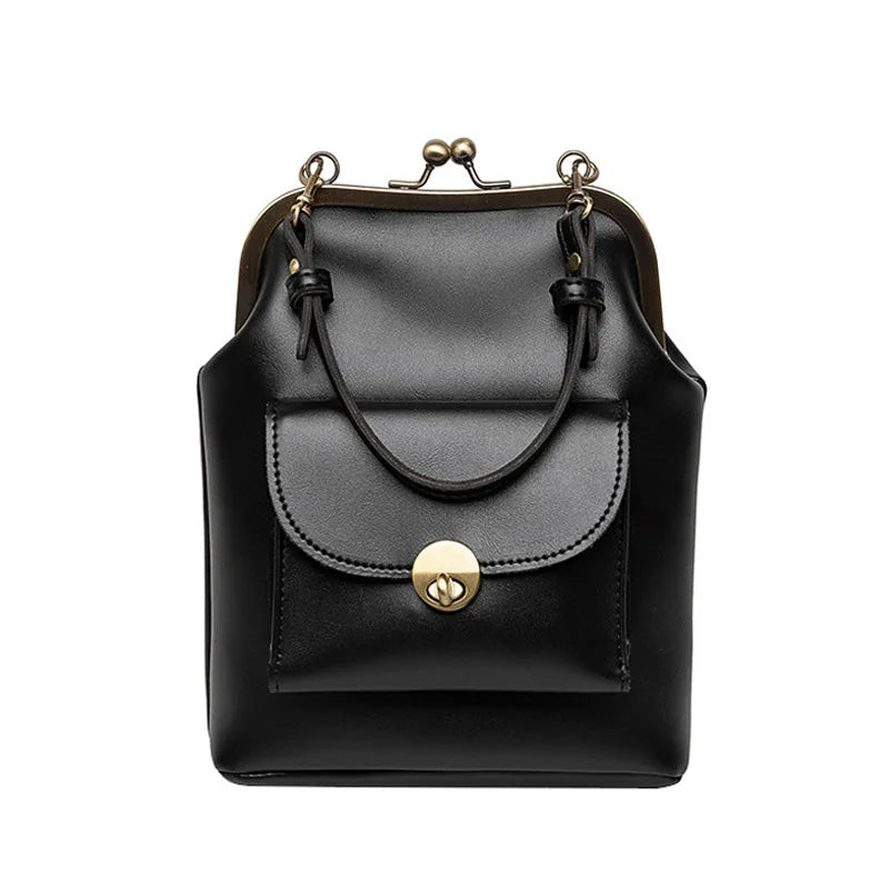 Camilla - Elegant design håndveske med spenne og klemfeste for dame