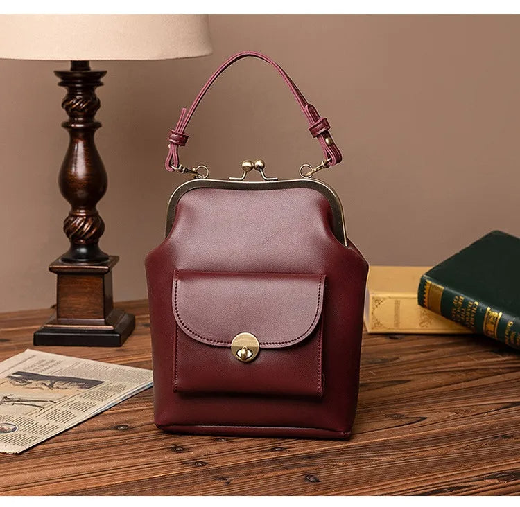 Camilla - Elegant design håndveske med spenne og klemfeste for dame