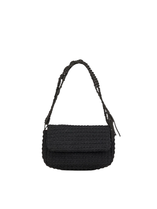 Dam Elegant Tweed-Inspirerad Crossbody Väska med Magnetiskt Lås