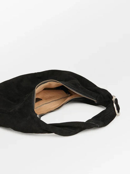 Dam Elegant Mocka Väska med Justerbar Axelrem och Blixtlåsficka