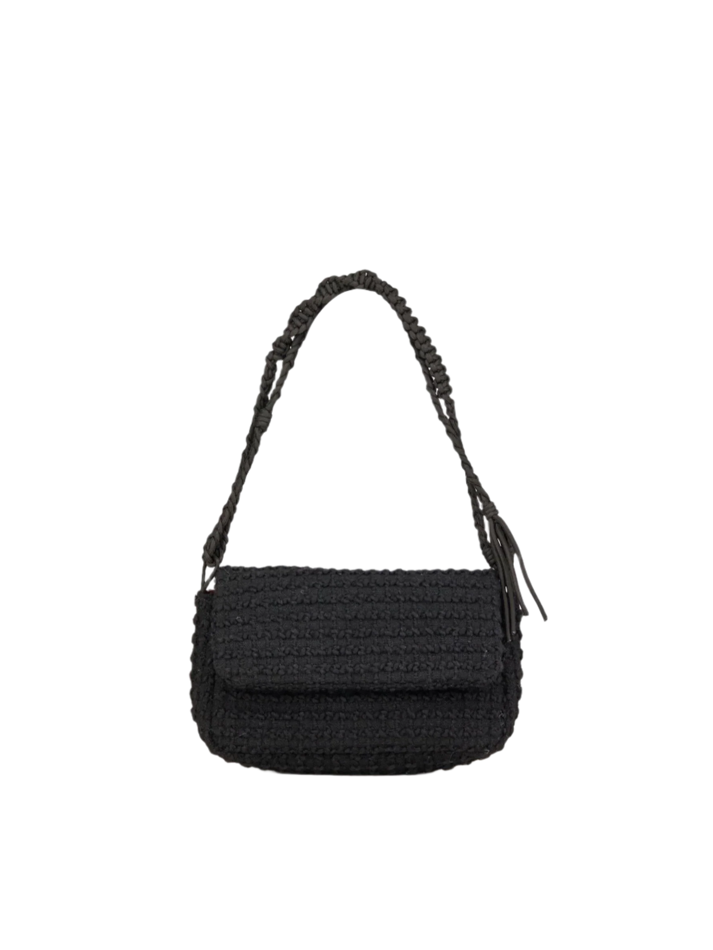 Dam Elegant Tweed-Inspirerad Crossbody Väska med Magnetiskt Lås