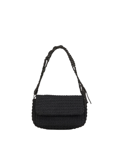 Dam Elegant Tweed-Inspirerad Crossbody Väska med Magnetiskt Lås