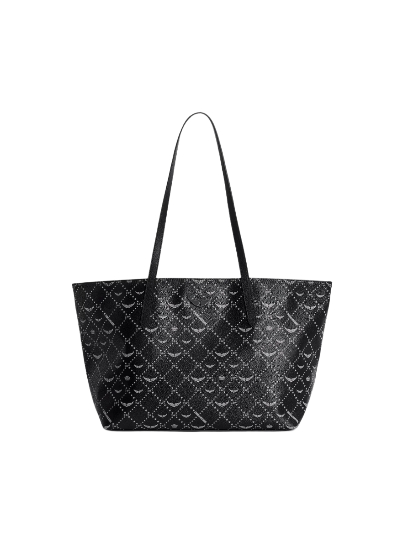 Dame Elegant Belagt Duk Handleveske med Indre Glidelåslomme