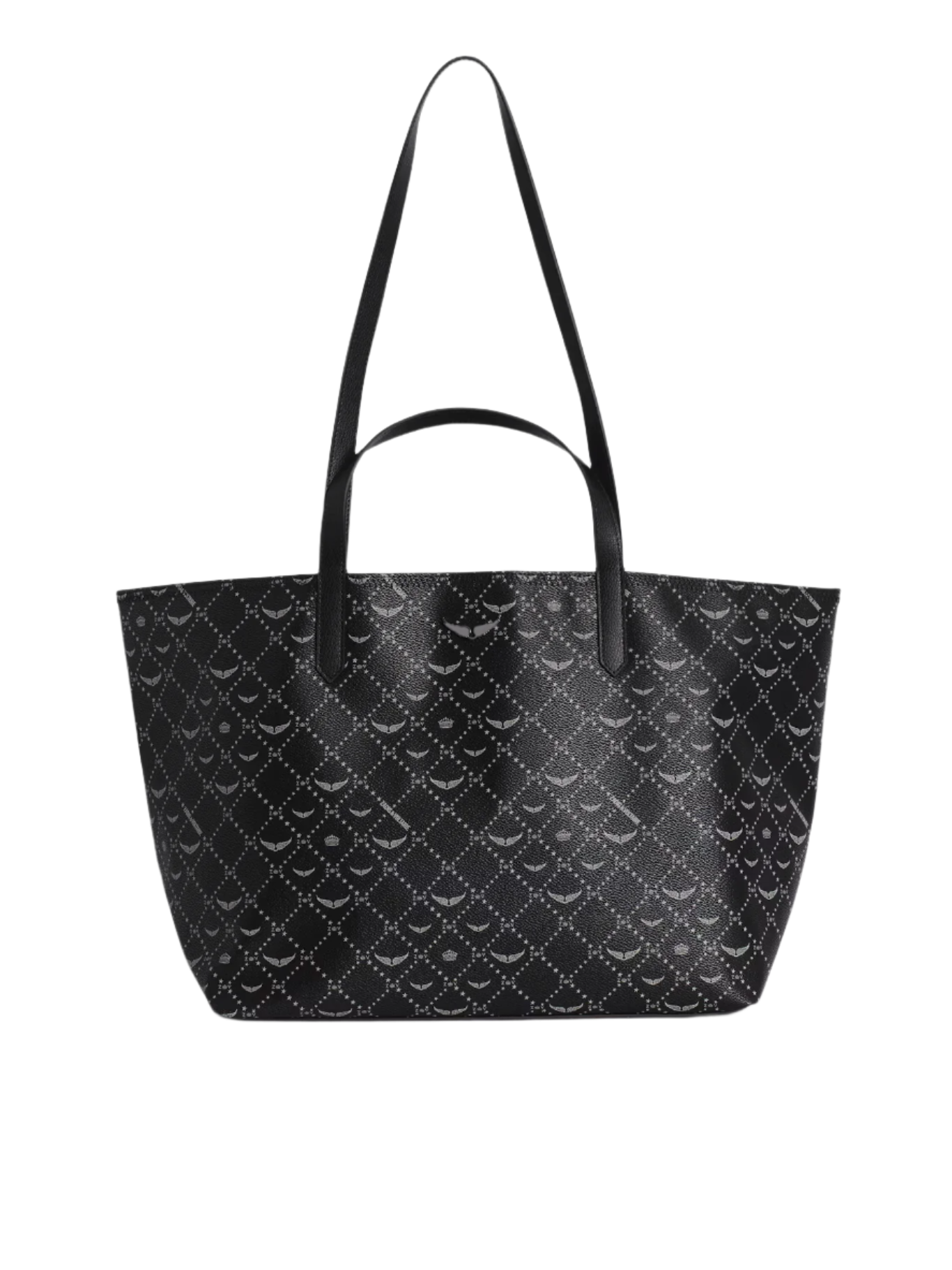 Dam Praktisk Belagd Duk Shopper Väska med Ikoniskt Vingtryck