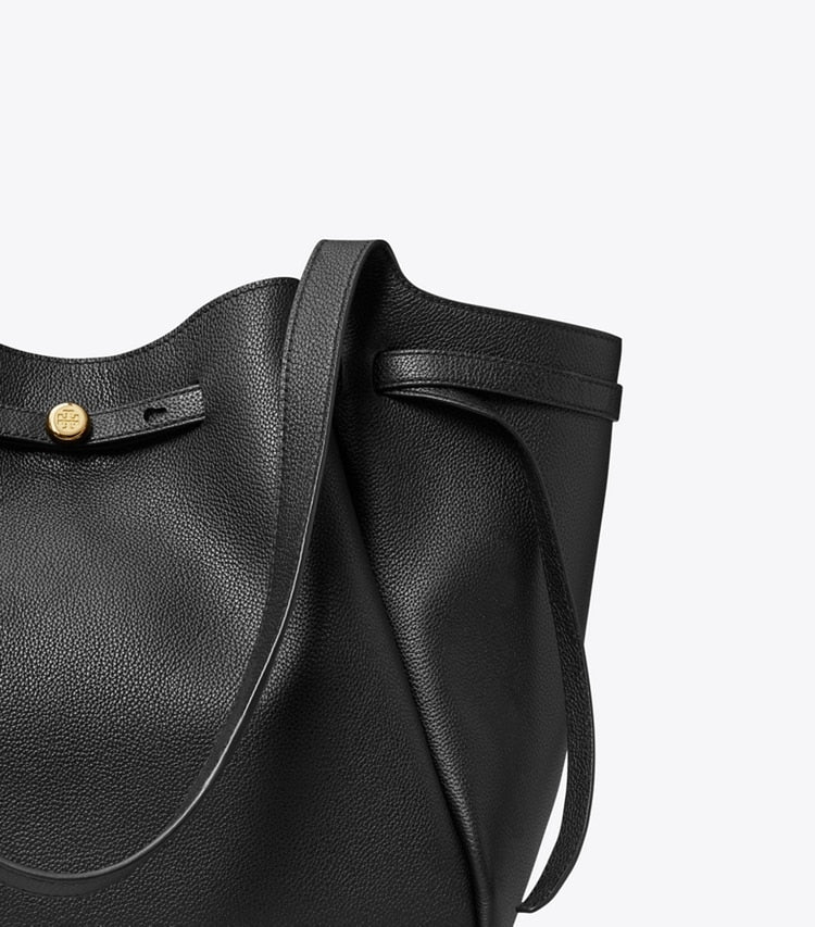 Dam Elegant Mjuk Läder Tote med Djup Dragkedja