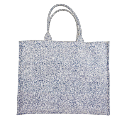 Dam Elegant Bomull Stoffveske med Stort Hovedrom